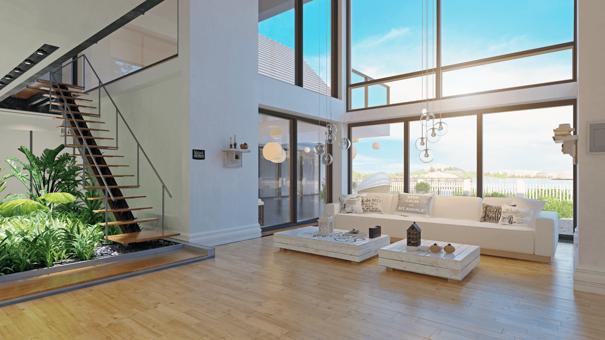 Modern architectural home exterior